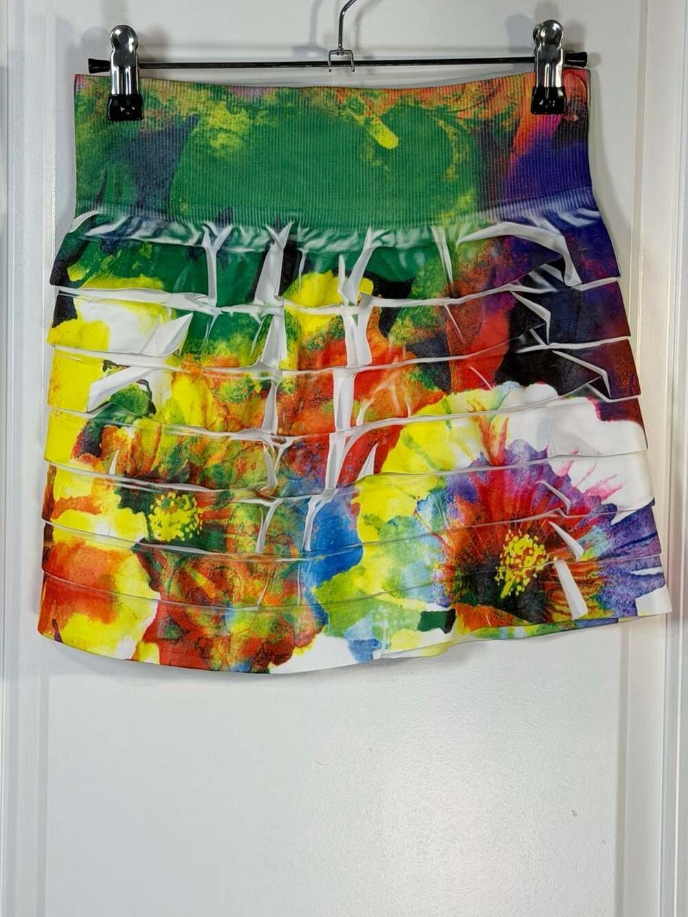 Shosho Fashion SSK020 Kid's Girl's Layered Skirt Floral Neon Blast Color